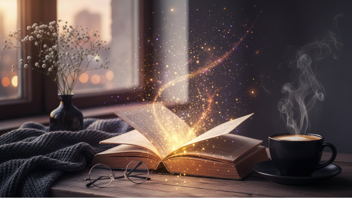 Magical reading nook landscape